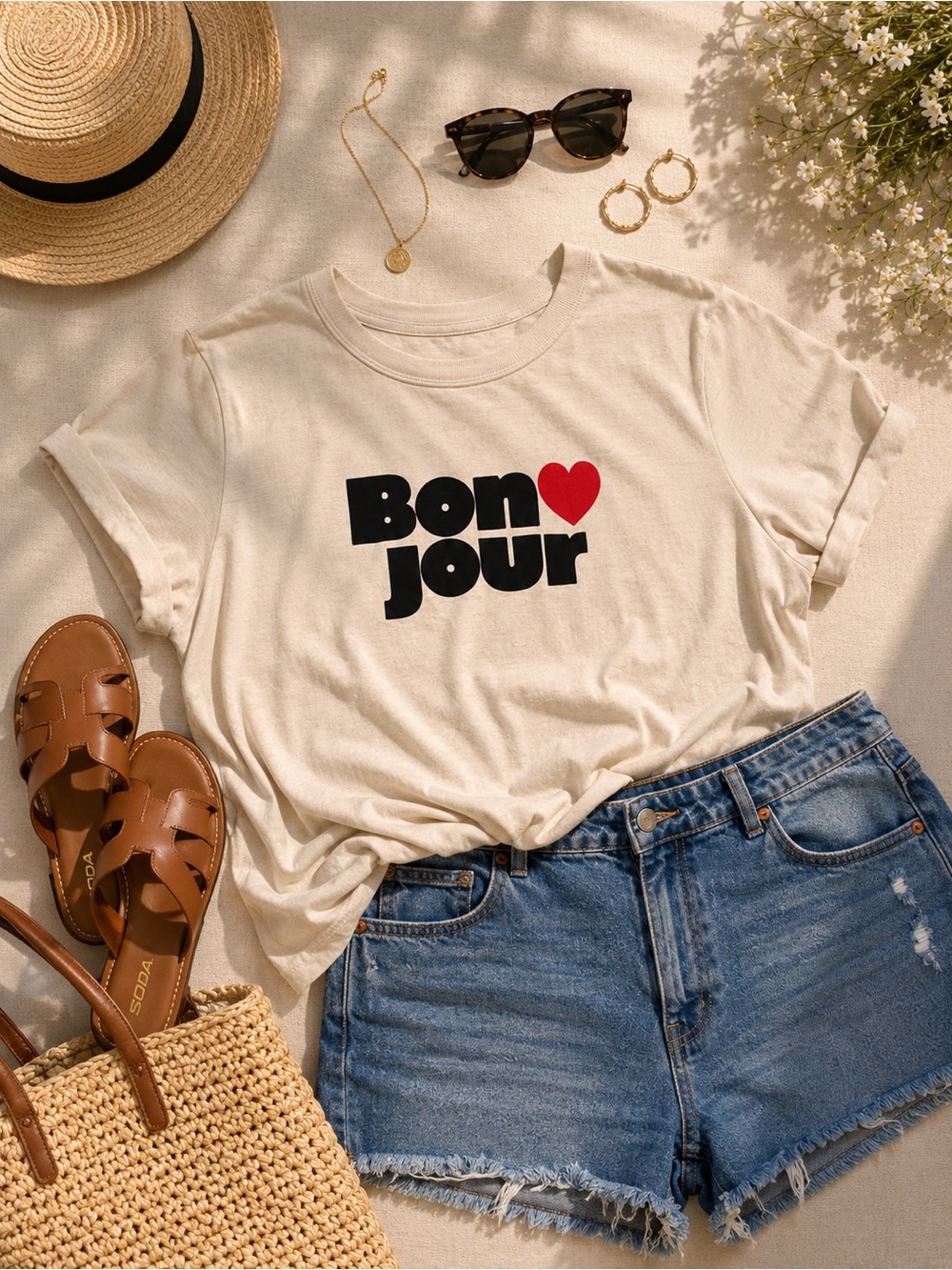 Old Navy Bonjour Graphic Tee | Size 3X | Parisian Summer Vibes